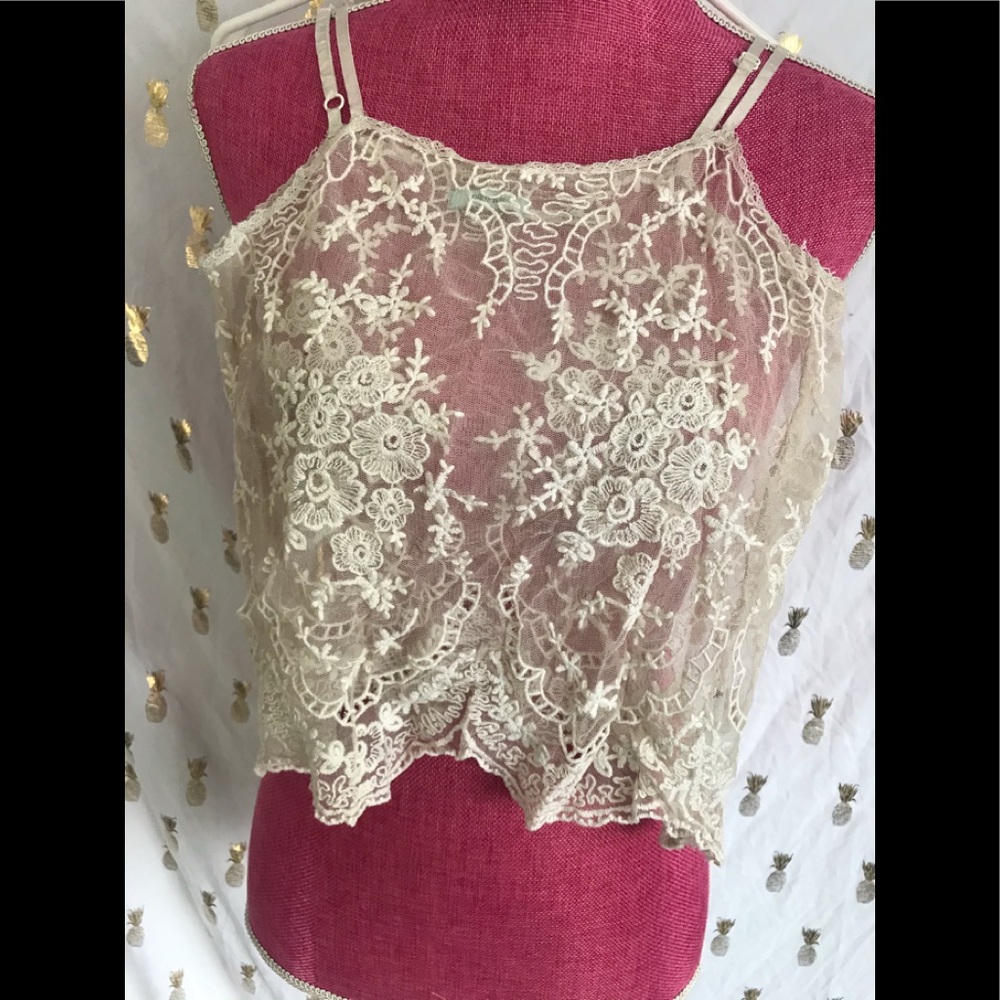 Lace halter top